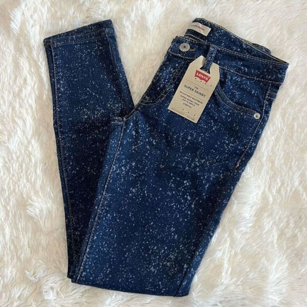 LEVI'S 710 Girl Jeans Super Skinny  Size 12‎ REG Stretch Adjustable Waistband - Picture 6 of 16